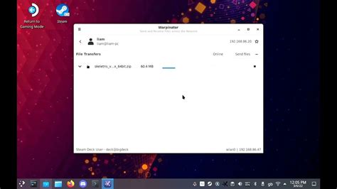 how to send files from windows to steam deck