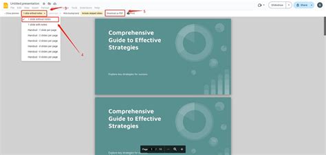 how to send google slides without speaker notes