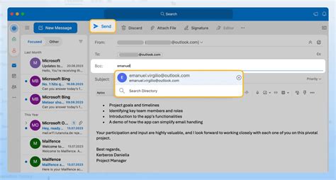 how to send group email bcc in outlook