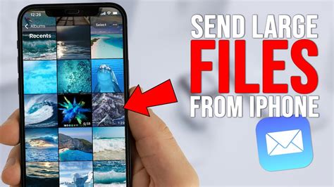how to send large file from iphone to email