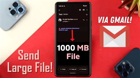 how to send large files in gmail using iphone