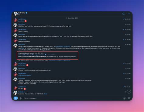 how to send message in telegram using username