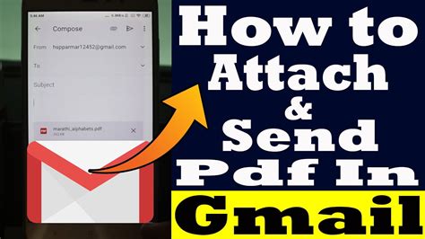 how to send pdf in gmail in mobile