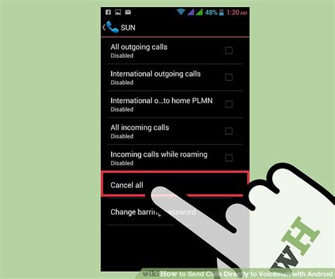 how to send private calls to voicemail android