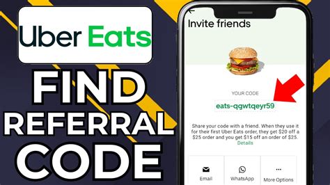 how to send uber eats referral code