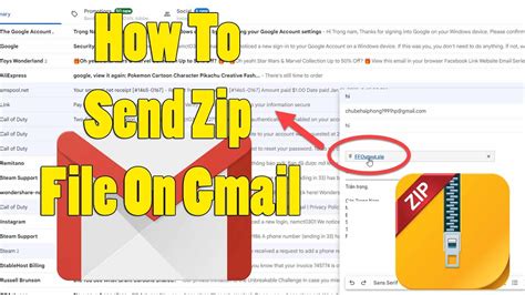 how to send zip file in gmail on android
