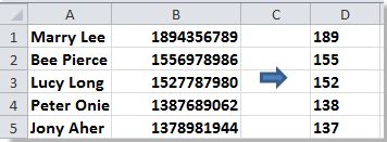 how to separate area code in excel