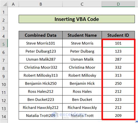 how to separate code in excel