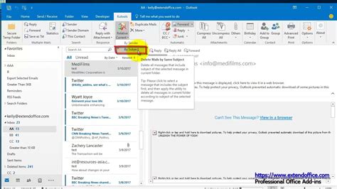 how to separate emails with same subject in outlook