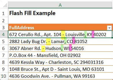how to separate postal code in excel