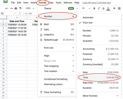 how to separate timestamp in google sheets