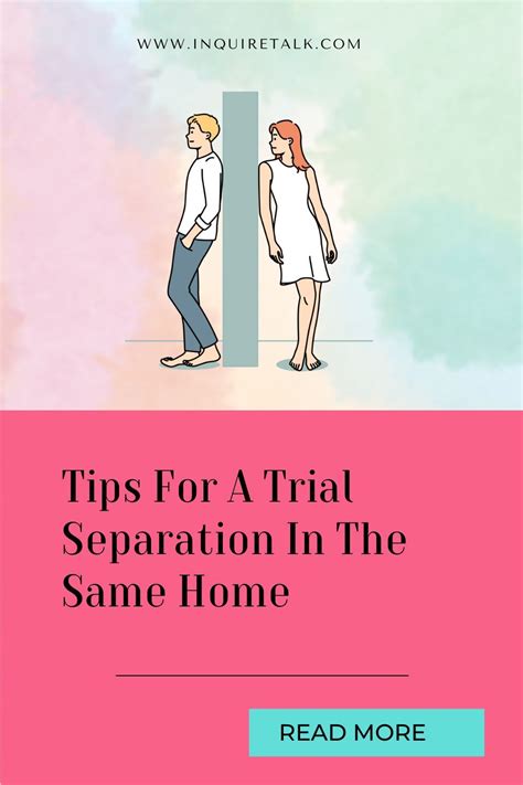 how to separate while living in the same home