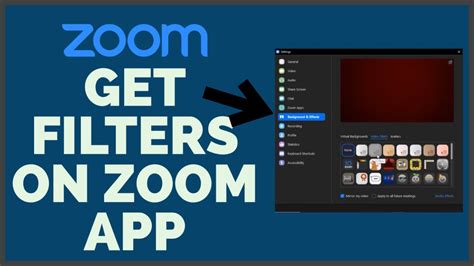 How To Set A Filter On Zoom