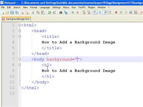 how to set a picture as a background web page in html