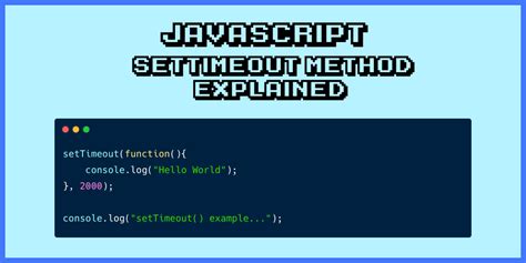 how to set a timer in javascript