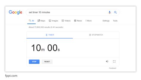 how to set a timer on google