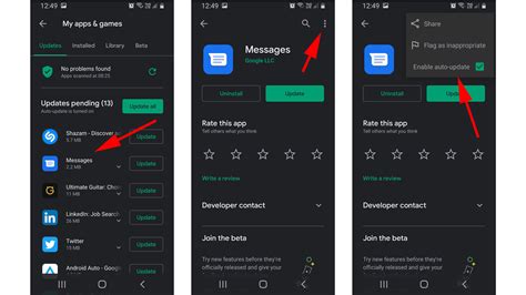how to set android to auto update apps