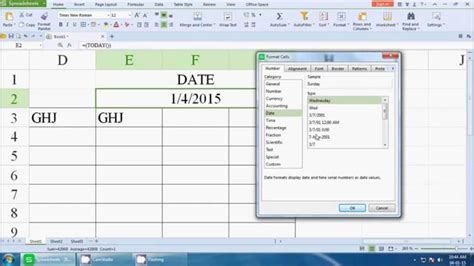how to set auto date in excel sheet