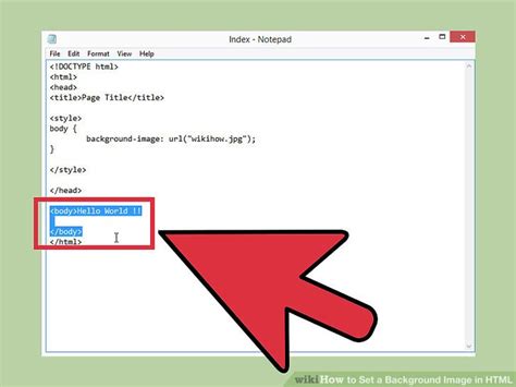 how to set background image in html from desktop