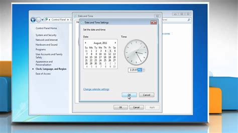how to set computer time automatically windows 7
