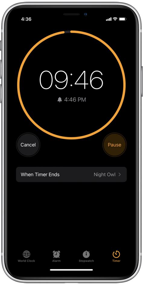 how to set countdown timer on iphone
