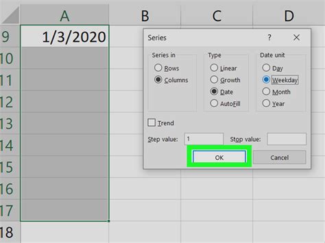 how to set current date in excel