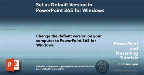 how to set default template in powerpoint 365