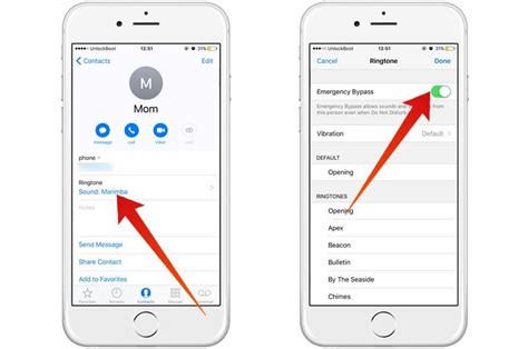 how to set emergency bypass on iphone