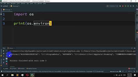 how to set environment variable for python in vs code