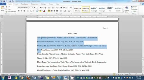 how to set essay format in word