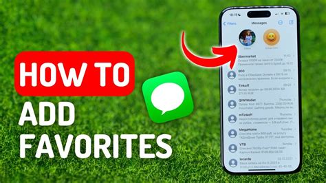 how to set favorites in messages on iphone