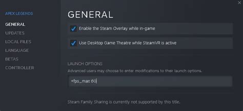 how to set fps limit steam