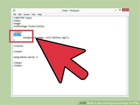 how to set full background image in html