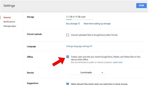 how to set google sheets to work offline