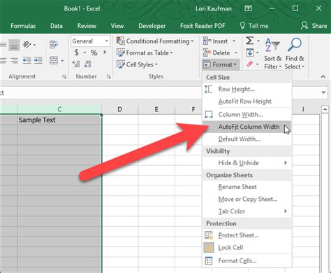 how to set height and width of cell in excel