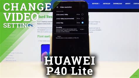 how to set huawei p40 lite camera