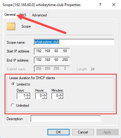 how to set infinite dhcp lease time