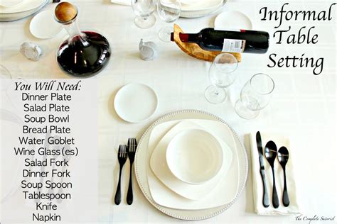 How To Set Informal Table Setting