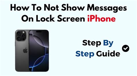 how to set iphone to not show messages on lock screen