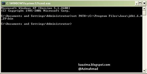 how to set java path in command prompt