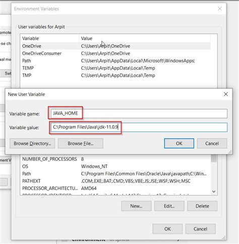 how to set java path in windows