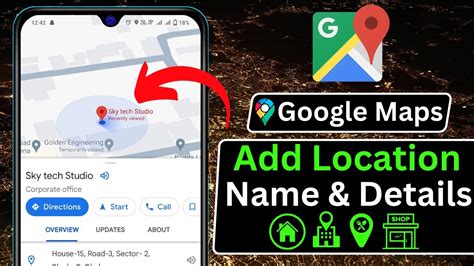 how to set name on google map