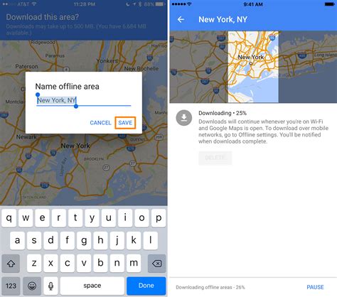 how to set offline maps in google maps