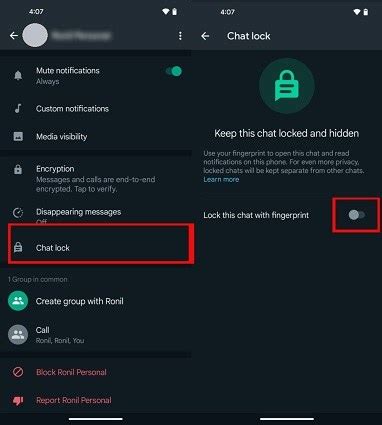 how to set passcode in whatsapp chat lock android
