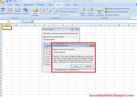 how to set password for excel folder