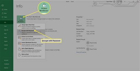 how to set password for excel workbook