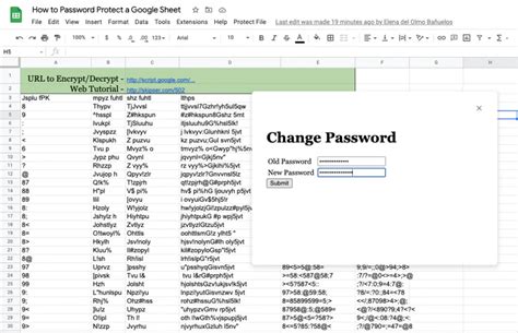 how to set password for google excel sheet