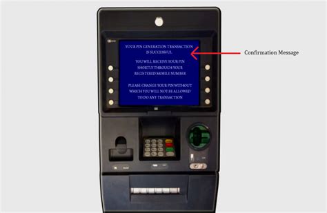 how to set pin code in atm