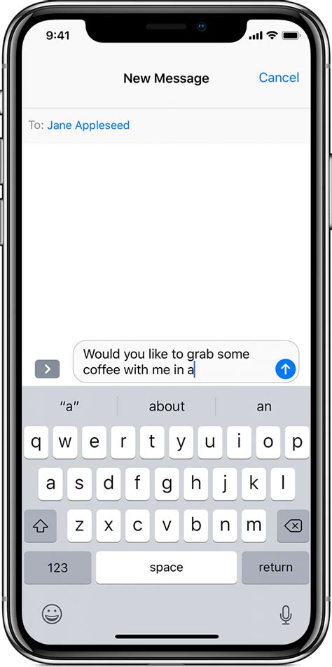 how to set predictive text on iphone