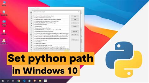 how to set python path variable in windows 10
